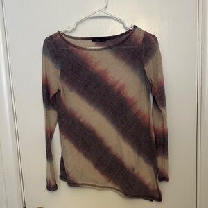 Prana Multicolor Tie-Dye Long Sleeve Top